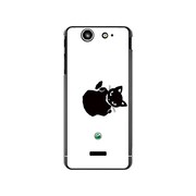SO-05D-YCM2P0486-78 [オリジナルデザイン docomo SO-05D Xperia SX ケース 【メロイックキャット サイコパス & アップル - B】]