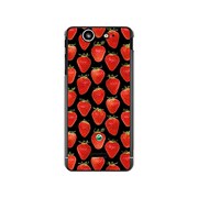 SO-05D-YCM2P0558-78 [オリジナルデザイン docomo SO-05D Xperia SX ケース 【ストロベリー パターン ブラックプレート】]