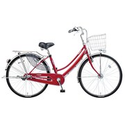 シティサイクル タフチェーンW・ガチガチロック 27型 内装3段変速 JTレッド B-TMS735AR
