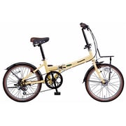 折りたたみ自転車 ビーンズハウス 20型 外装6段変速 ミルクティ B-BH063BT
