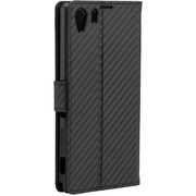 BSMPXZ1LCDBK [Xperia Z1専用 レザーケース 液晶保護フィルム付 カーボン調ブラック]