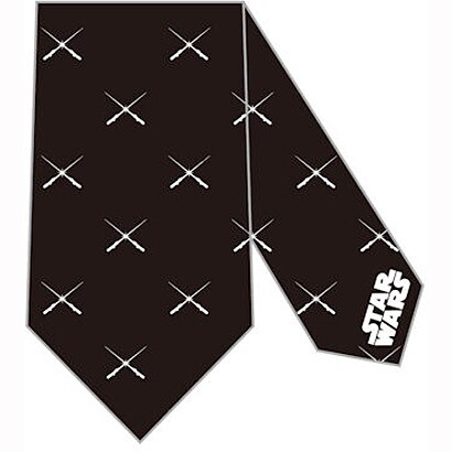 スター・ウォーズ ナロータイ1 黒 ライトセーバー小紋柄 [ビジネス雑貨]