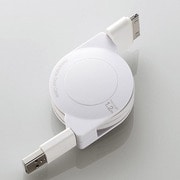 DOCKケーブル/MFI認証/巻取/AV/1.2m/ホワイト LHC-UADRLO12WH