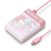 micro USB用乾電池式充電器 単3×4本タイプ リトルツインスターズユニコーンピンク PG-LTSJK081PK