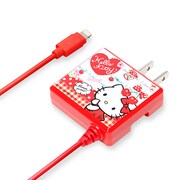 Lightningコネクタ用AC充電器ハローキティチェリーレッド PG-KTYMFI083RD
