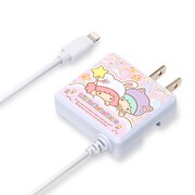 Lightningコネクタ用AC充電器リトルツインスターズ着ぐるみホワイト PG-LTSMFI086WH