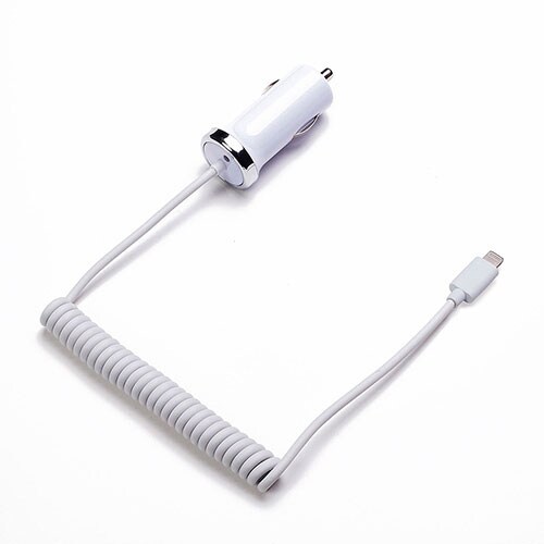 PG-MFILGDCWH [Lightningコネクタ車載用カールコード充電器2.1Aブラック]