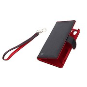 CP13SO01F-LFBR [Xperia Z1用 ステッチラインレザーケースXPZ1 BK/RD]