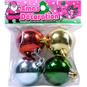 クリスマス プラメッキボールアソート 50mm 4個入り