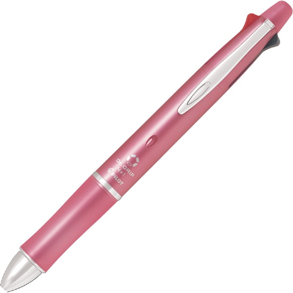 多機能ペン Dr.グリップ4+1 油性ボールペン 0.5mm 極細 黒・赤・青・緑 シャープ0.5mm シェルピンク BKHDF1SEF-SP