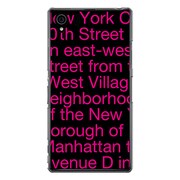 SO-01F-YCM2P0002-78 [オリジナルデザイン docomo SO-01F Xperia Z1 ケース 【NewYork Typography ピンク】]
