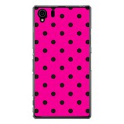SO-01F-YCM2P0009-78 [オリジナルデザイン docomo SO-01F Xperia Z1 ケース 【Dot Pattern ピンク & ブラック】]