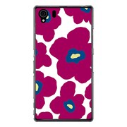 SO-01F-YCM2P0024-78 [オリジナルデザイン docomo SO-01F Xperia Z1 ケース 【ルーズフラワーコレクション ダークパープル】]