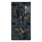SO-01F-YCM2P0025-78 [オリジナルデザイン docomo SO-01F Xperia Z1 ケース 【News-paper ブラック】]