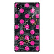 SO-01F-YCM2P0032-78 [オリジナルデザイン docomo SO-01F Xperia Z1 ケース 【News-paper-Dot ブラック】]
