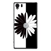SO-01F-YCM2P0040-78 [オリジナルデザイン docomo SO-01F Xperia Z1 ケース 【B&W・フラワー】]