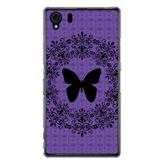 SO-01F-YCM2P0078-78 [オリジナルデザイン docomo SO-01F Xperia Z1 ケース 【紫蝶々】]