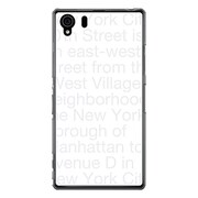 SO-01F-YCM2P0092-78 [オリジナルデザイン docomo SO-01F Xperia Z1 ケース 【NewYork Typography ホワイト】]