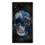 SO-01F-YCM2P0093-78 [オリジナルデザイン docomo SO-01F Xperia Z1 ケース 【スカルローズクロス】]