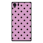 SO-01F-YCM2P0103-78 [オリジナルデザイン docomo SO-01F Xperia Z1 ケース 【Dot Pattern パープル & ブラック】]