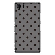 SO-01F-YCM2P0104-78 [オリジナルデザイン docomo SO-01F Xperia Z1 ケース 【Dot Pattern グレー & ブラック】]