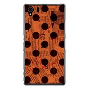 SO-01F-YCM2P0138-78 [オリジナルデザイン docomo SO-01F Xperia Z1 ケース 【News-paper-Dot オレンジ】]
