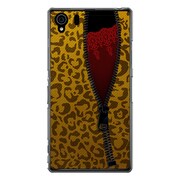 SO-01F-YCM2P0223-78 [オリジナルデザイン docomo SO-01F Xperia Z1 ケース 【ヒョウ柄 ジッパー】]