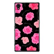 SO-01F-YCM2P0244-78 [オリジナルデザイン docomo SO-01F Xperia Z1 ケース 【ローズスウィート ブラック】]