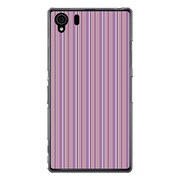 SO-01F-YCM2P0271-78 [オリジナルデザイン docomo SO-01F Xperia Z1 ケース 【Stripe Pattern パープル】]