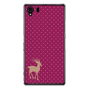 SO-01F-YCM2P0283-78 [オリジナルデザイン docomo SO-01F Xperia Z1 ケース 【Dot Reindeer パープル】]