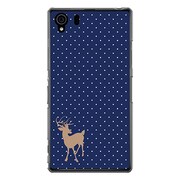 SO-01F-YCM2P0284-78 [オリジナルデザイン docomo SO-01F Xperia Z1 ケース 【Dot Reindeer ブルー】]