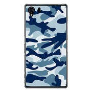 SO-01F-YCM2P0340-78 [オリジナルデザイン docomo SO-01F Xperia Z1 ケース 【カモ柄 アーミーブルー】]
