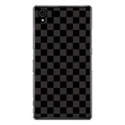 SO-01F-YCM2P0351-78 [オリジナルデザイン docomo SO-01F Xperia Z1 ケース 【ブラック 市松柄】]