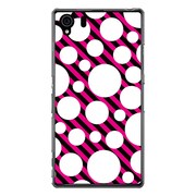 SO-01F-YCM2P0412-78 [オリジナルデザイン docomo SO-01F Xperia Z1 ケース 【ピンク ストライプ & ランダムドット】]