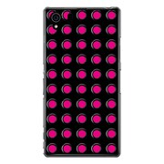 SO-01F-YCM2P0413-78 [オリジナルデザイン docomo SO-01F Xperia Z1 ケース 【ブラックグロメット & ピンク】]