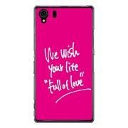 SO-01F-YCM2P0428-78 [オリジナルデザイン docomo SO-01F Xperia Z1 ケース 【We wish your life Full of Love / Lover Pink】]