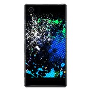 SO-01F-YCM2P0445-78 [オリジナルデザイン docomo SO-01F Xperia Z1 ケース 【Smash Paint Graphics - Cool Blue】]