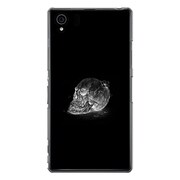SO-01F-YCM2P0457-78 [オリジナルデザイン docomo SO-01F Xperia Z1 ケース 【スカルヘッドフラワー ブラックプレート】]