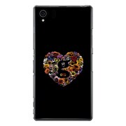 SO-01F-YCM2P0465-78 [オリジナルデザイン docomo SO-01F Xperia Z1 ケース 【Lovegram Flower Heart Black】]
