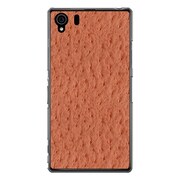 SO-01F-YCM2P0518-78 [オリジナルデザイン docomo SO-01F Xperia Z1 ケース 【オーストリッチ パターン レットブラウン】]