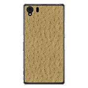 SO-01F-YCM2P0519-78 [オリジナルデザイン docomo SO-01F Xperia Z1 ケース 【オーストリッチ パターン イエローブラウン】]