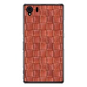 SO-01F-YCM2P0521-78 [オリジナルデザイン docomo SO-01F Xperia Z1 ケース 【クロスレザー パターン レッド】]