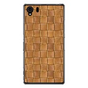 SO-01F-YCM2P0522-78 [オリジナルデザイン docomo SO-01F Xperia Z1 ケース 【クロスレザー パターン ブラウン】]
