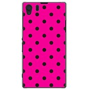 SOL23-YCM2P0009-78 [オリジナルデザイン au SOL23 Xperia Z1 ケース 【Dot Pattern ピンク & ブラック】]