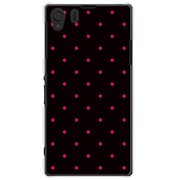 SOL23-YCM2P0059-78 [オリジナルデザイン au SOL23 Xperia Z1 ケース 【Dot Pattern Micro ブラック & ピンク】]