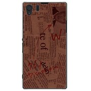 SOL23-YCM2P0066-78 [オリジナルデザイン au SOL23 Xperia Z1 ケース 【News-paper ブラウン】]