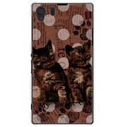 SOL23-YCM2P0072-78 [オリジナルデザイン au SOL23 Xperia Z1 ケース 【Catウォールペーパー ブラウン】]
