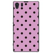 SOL23-YCM2P0103-78 [オリジナルデザイン au SOL23 Xperia Z1 ケース 【Dot Pattern パープル & ブラック】]