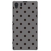 SOL23-YCM2P0104-78 [オリジナルデザイン au SOL23 Xperia Z1 ケース 【Dot Pattern グレー & ブラック】]