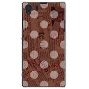 SOL23-YCM2P0137-78 [オリジナルデザイン au SOL23 Xperia Z1 ケース 【News-paper-Dot ブラウン】]